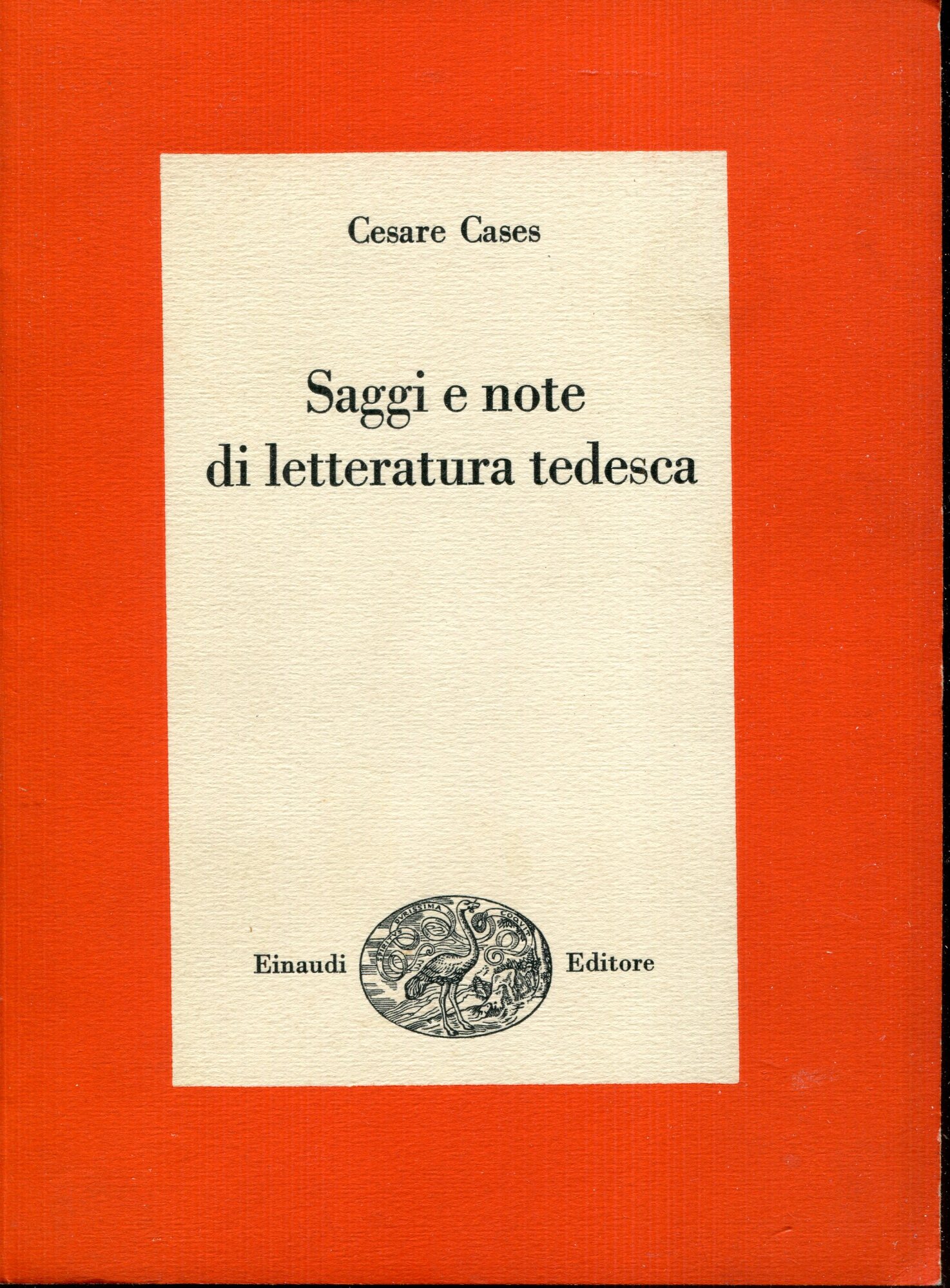Saggi e note di letteratura tedesca
