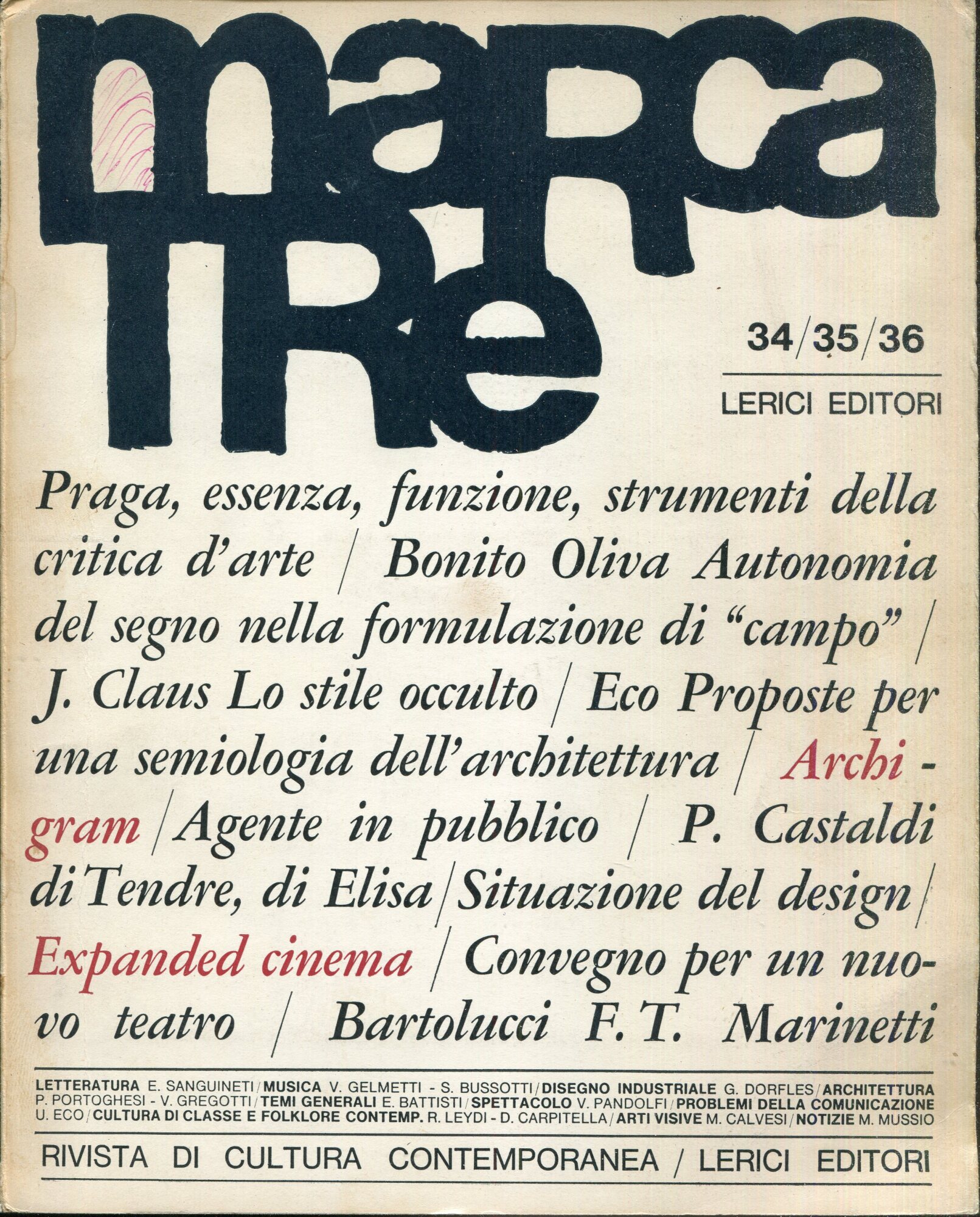 Marcatre: rivista di cultura contemporanea n. 34/35/36