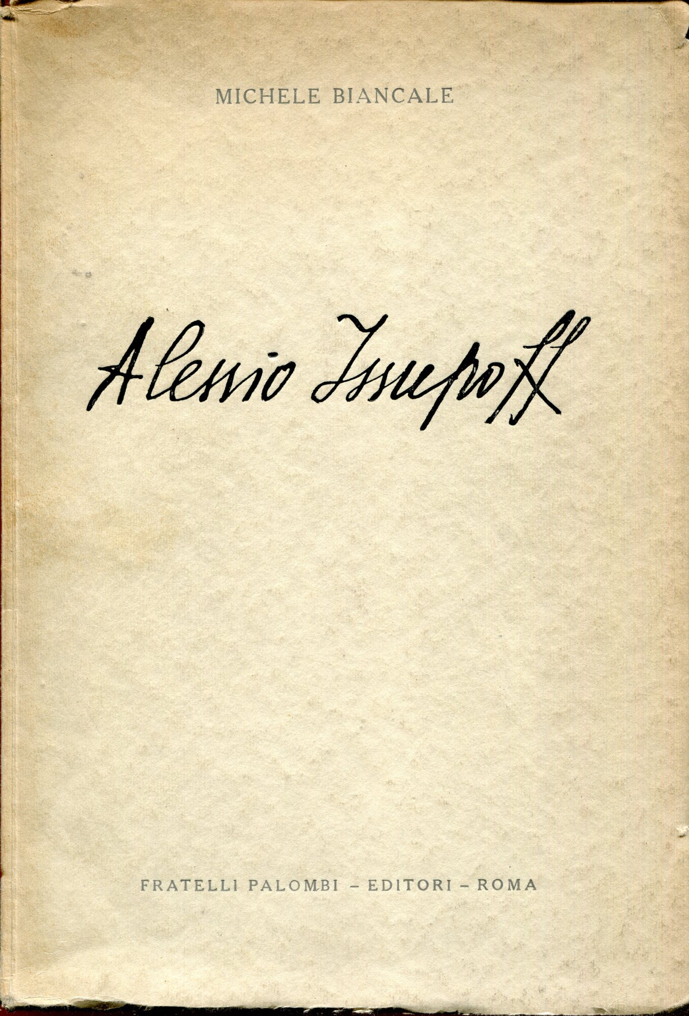 Alessio Issupoff. Testo in italiano e inglese.