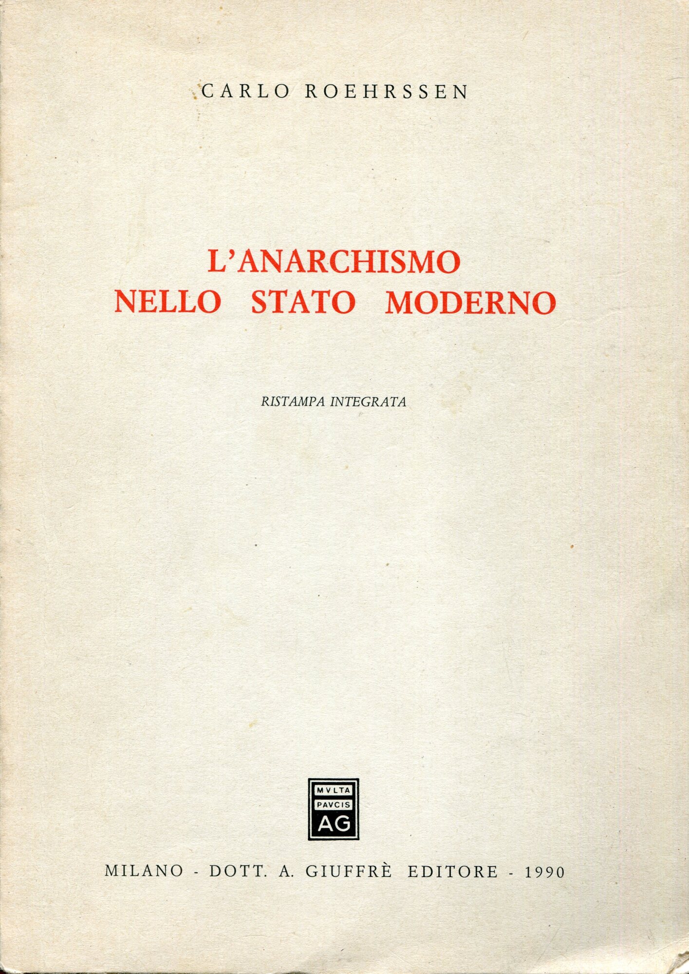 L'anarchismo nello Stato moderno