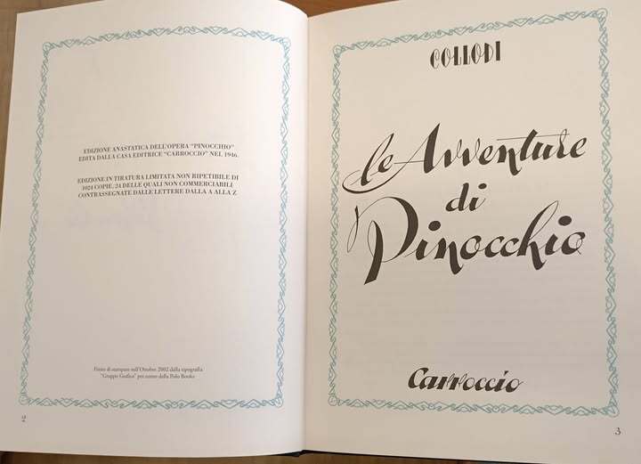 Le avventure di Pinocchio (rist. anast.) - hardcover