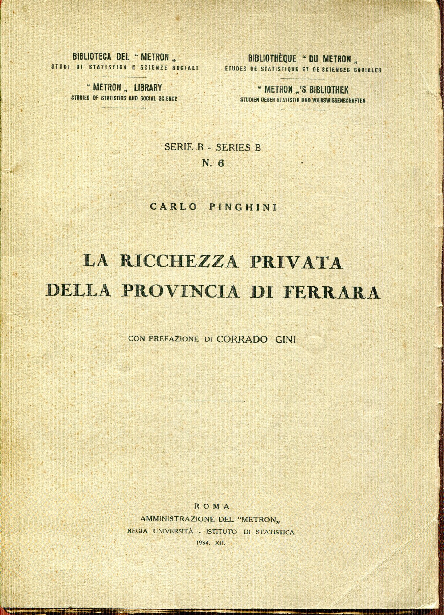 La ricchezza privata della provincia di Ferrara