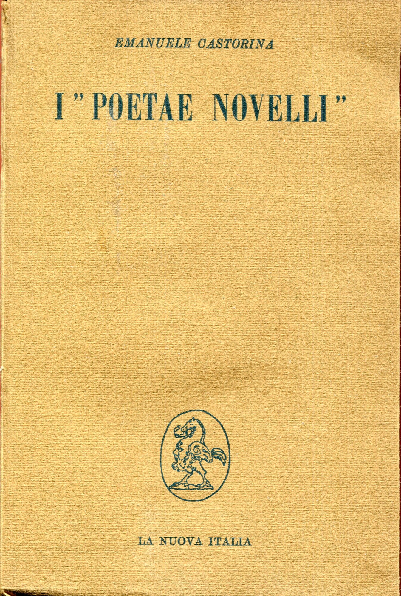 I poetae novelli : contributo alla storia della cultura latina nel 2. secolo d. C.