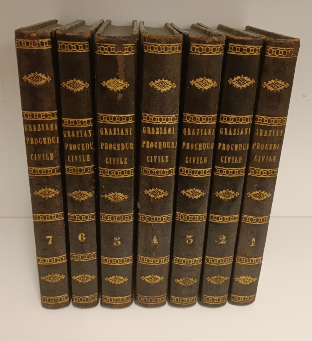 ANALISI DELLE LEGGI DI PROCEDURA CIVILE PORTANTE LO SPIRITO DEGLI ARTICOLI, E TUTTE LE FORME E LE MODULE DI QUALUNQUE ATTO, TANTO PER LE AZIONI, CHE PER LE ESECUZIONI; OPERA COMPILATA SUI LAVORI DI VARI SCRITTORI STRANIERI E NAZIONALI, E CONFORME ALLA GIURISPRUDENZA DEL REGNO DELLE DUE SICILIE. Volume 1-7