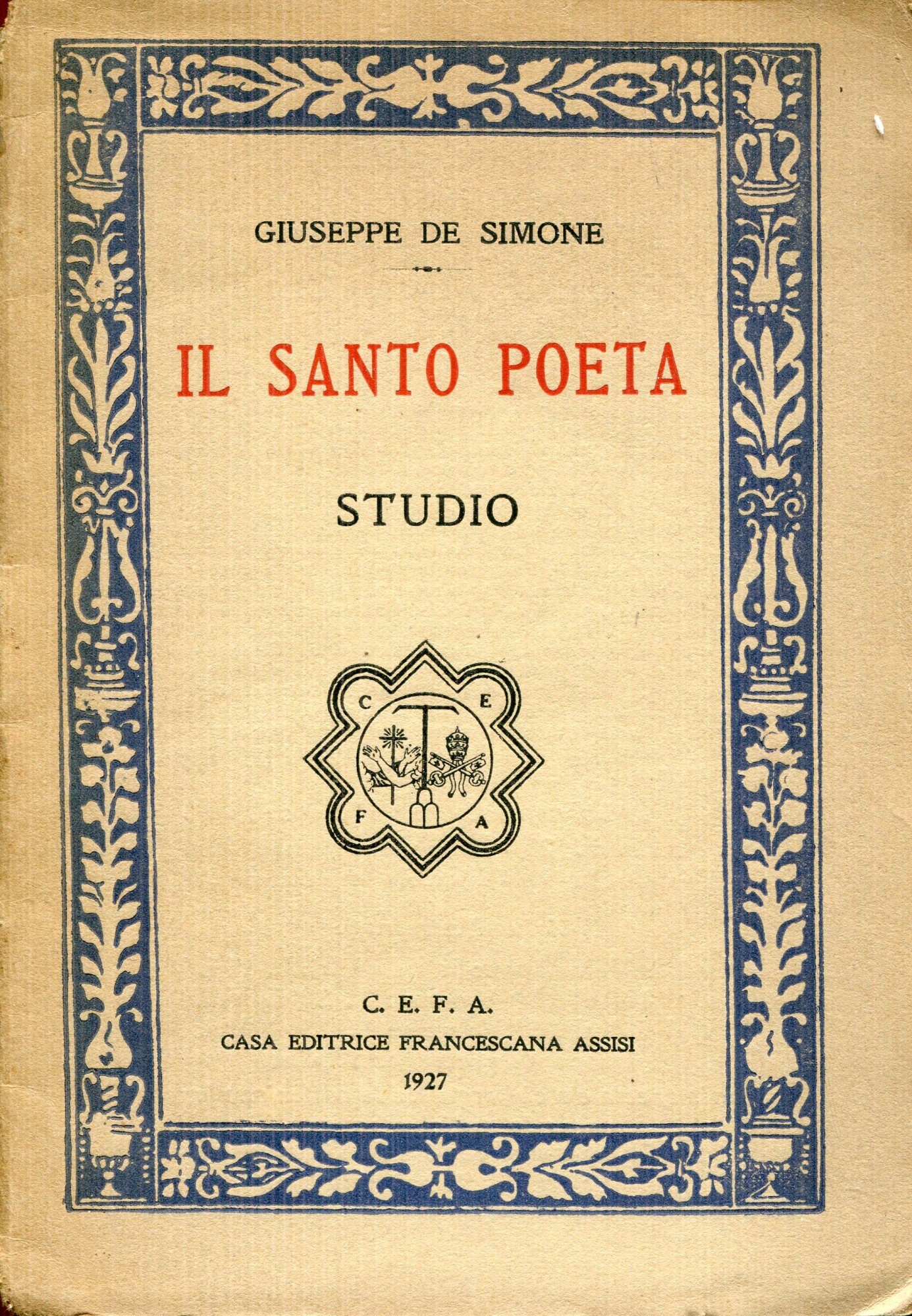 Il santo poeta : studio