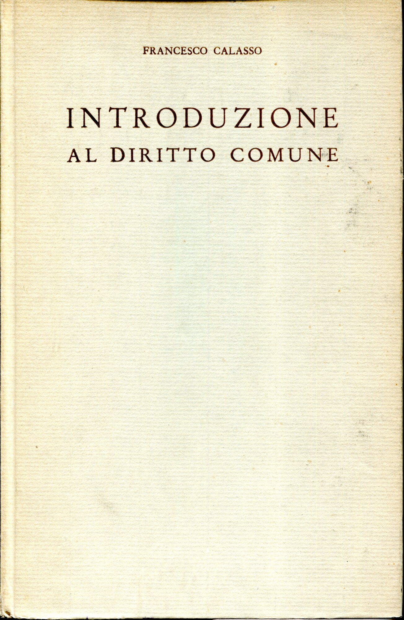 Introduzione al Diritto Comune