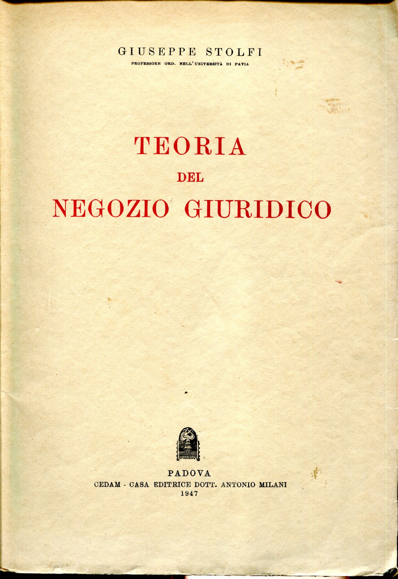 Teoria del negozio giuridico