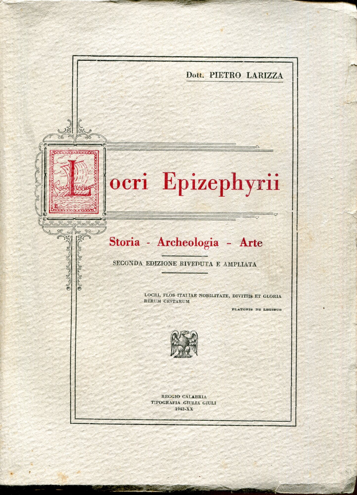 Locri epizephyrii : storia, archeologia, arte