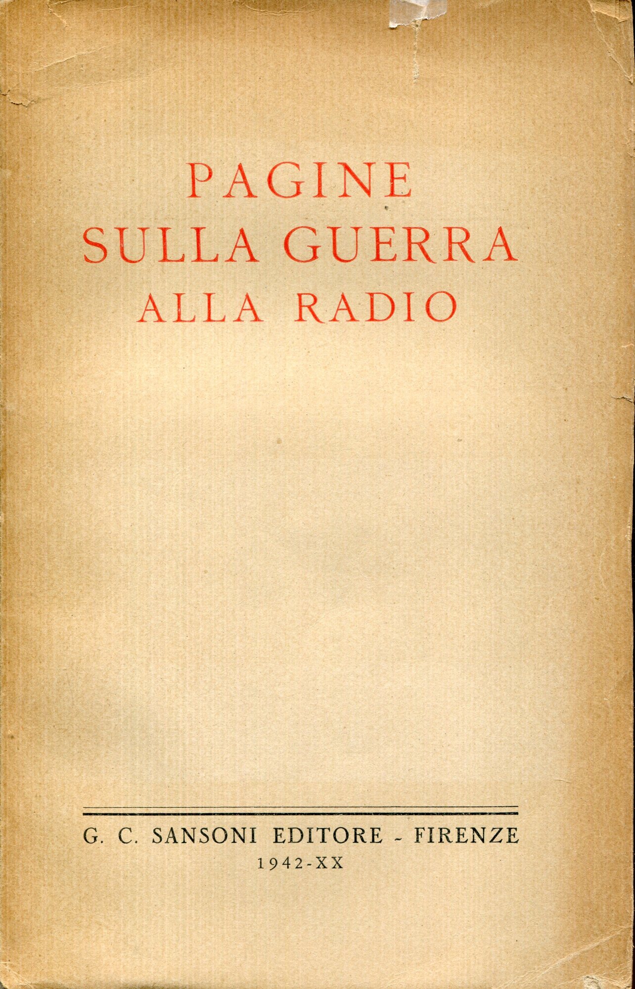 Pagine sulla guerra alla radio