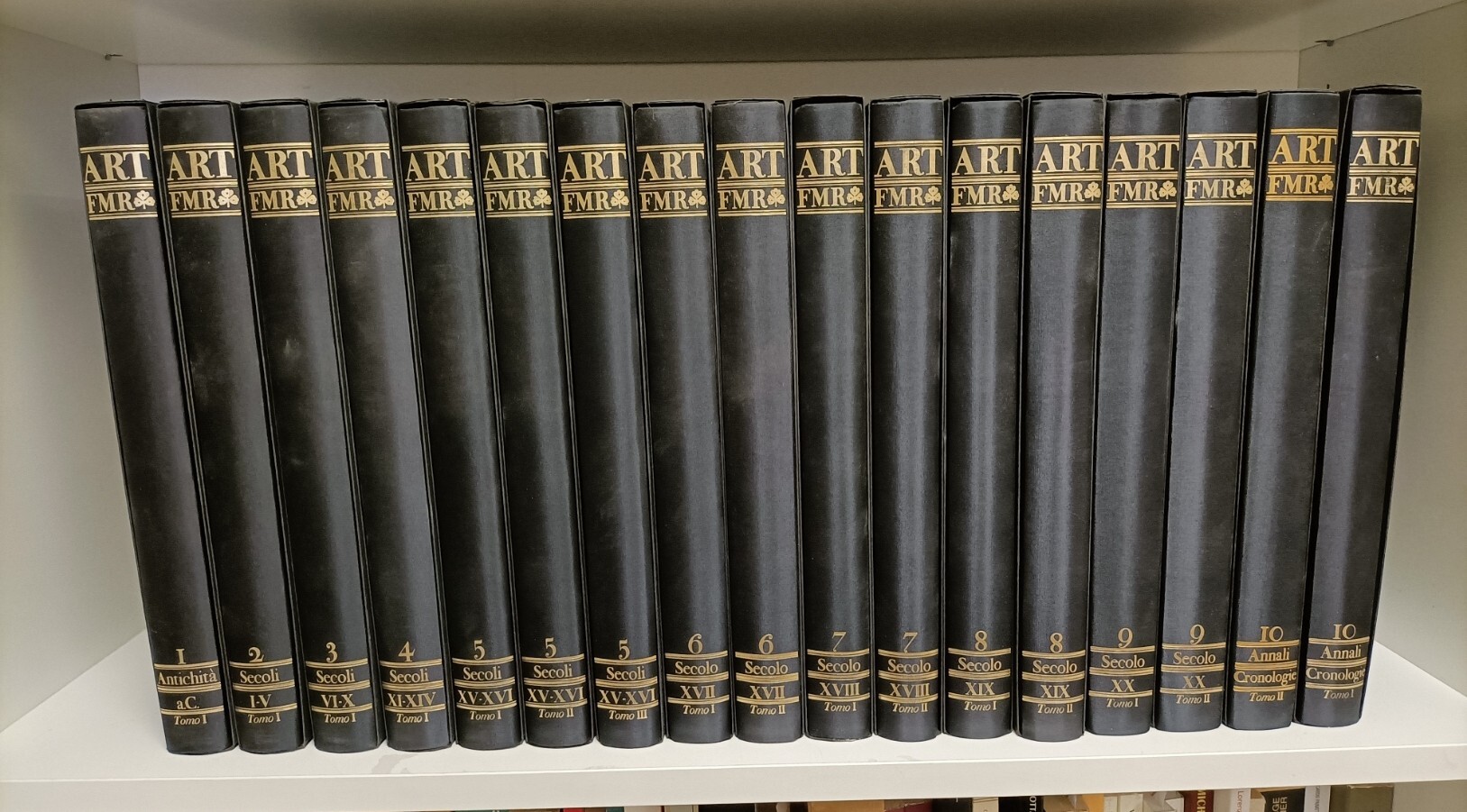 L'enciclopedia dell'arte di Franco Maria Ricci. 10 volumi in 17 Tomi dall'Antichit?? al secolo XX con Appendici (manca il Tomo VII, 3)